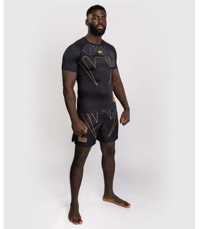 Venum Serpenti Rash Guard Black Silver Gold