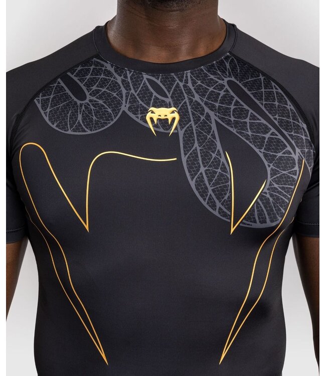 Venum Serpenti Rash Guard Zwart Zilver Goud
