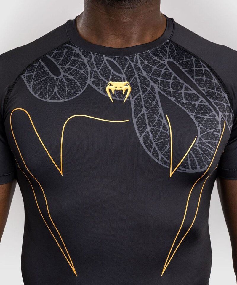Venum Venum Serpenti Rash Guard Black Silver Gold