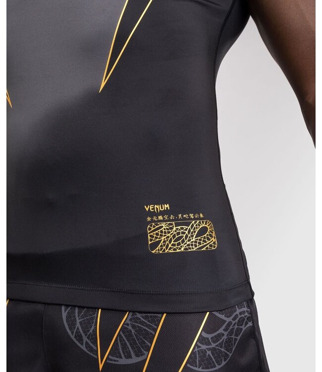 Venum Serpenti Rash Guard Schwarz Silber Gold