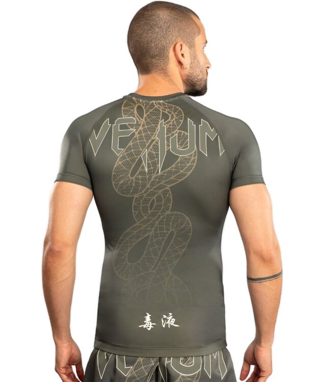 Venum Serpenti Rash Guard Khaki Bronze Ivory