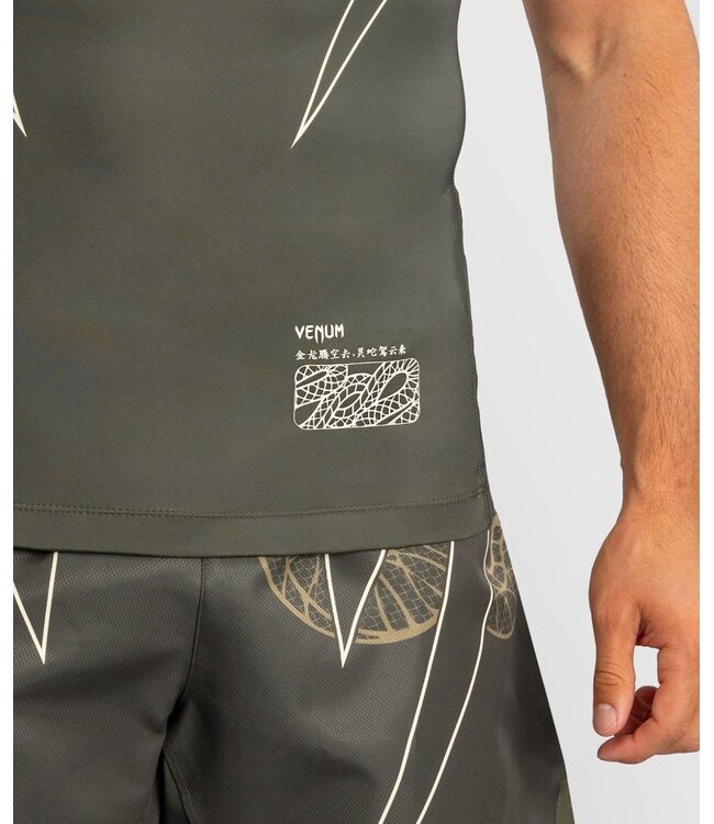 Venum Serpenti Rash Guard Khaki Bronze Elfenbein