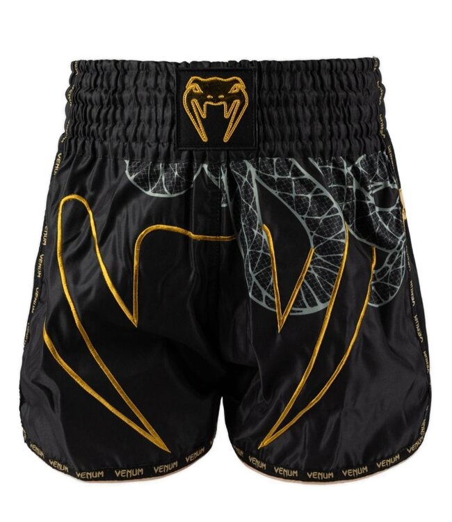 Venum Serpenti Muay Thai Shorts Schwarz Silber Gold