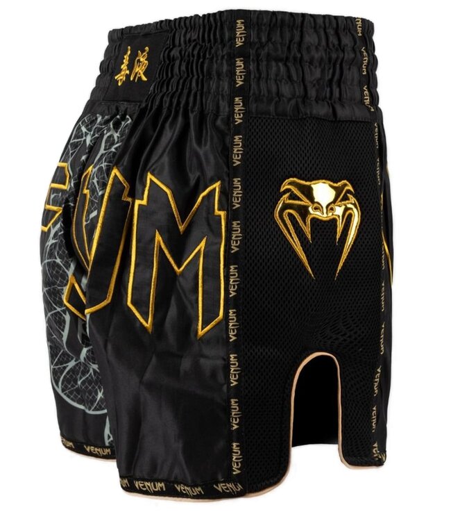 Venum Serpenti Muay Thai Shorts Zwart Zilver Goud