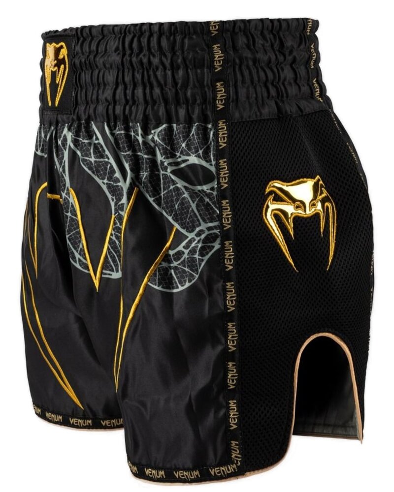 Venum Venum Serpenti Muay Thai Shorts Black Silver Gold