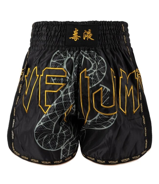 Venum Serpenti Muay Thai Shorts Zwart Zilver Goud