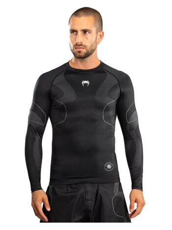 Venum Venum Nexus Rashguards Lange Mouwen Zwart Zilver