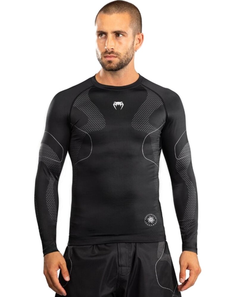 Venum Venum Nexus Rashguards Lange Mouwen Zwart Zilver