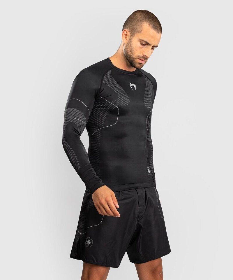 Venum Venum Nexus Rashguards Langarm Schwarz Silber