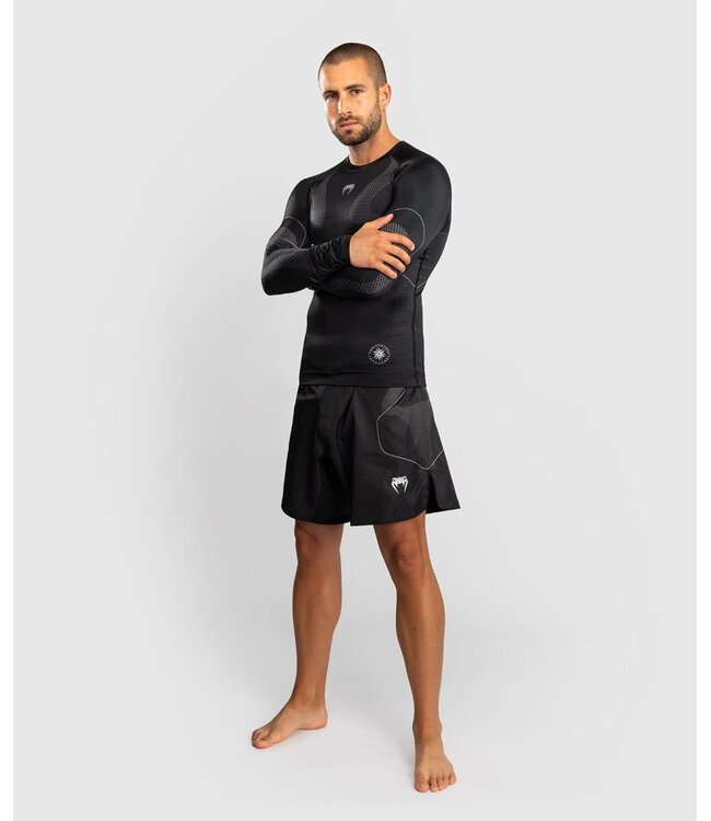 Venum Nexus Rashguards Langarm Schwarz Silber