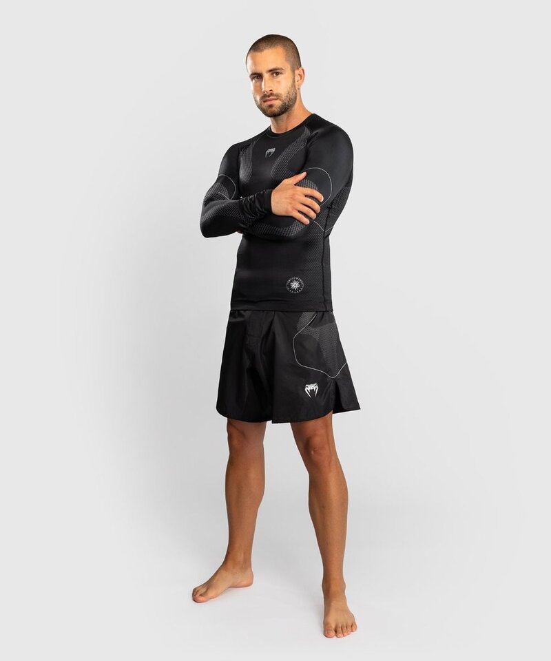 Venum Venum Nexus Rashguards Langarm Schwarz Silber