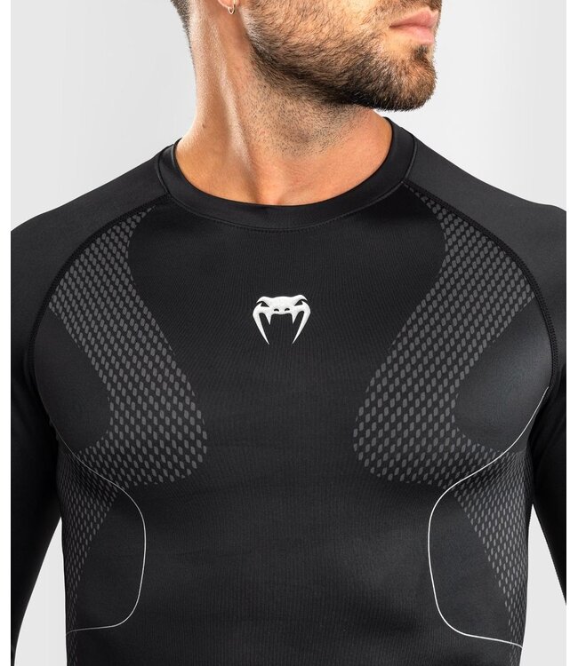 Venum Nexus Rashguards Lange Mouwen Zwart Zilver