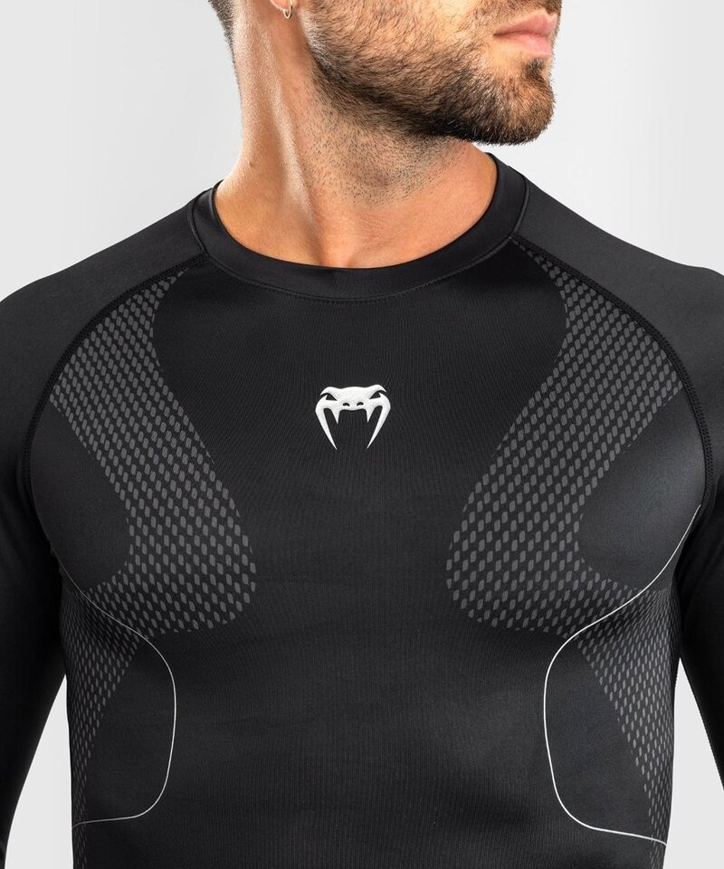 Venum Venum Nexus Rashguards Langarm Schwarz Silber