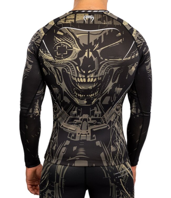 Venum Invader Rashguard Langarm Schwarz Zand