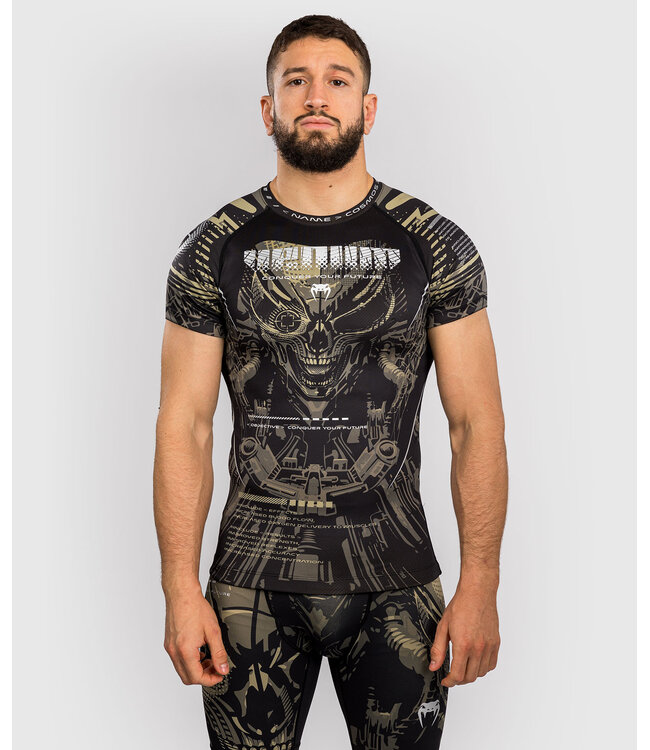 Venum Invader Rash Guard Kompressionsshirt Schwarz Zand