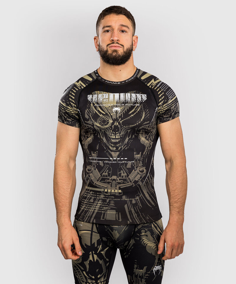Venum Venum Invader Rash Guard Compressieshirt Zwart Zand