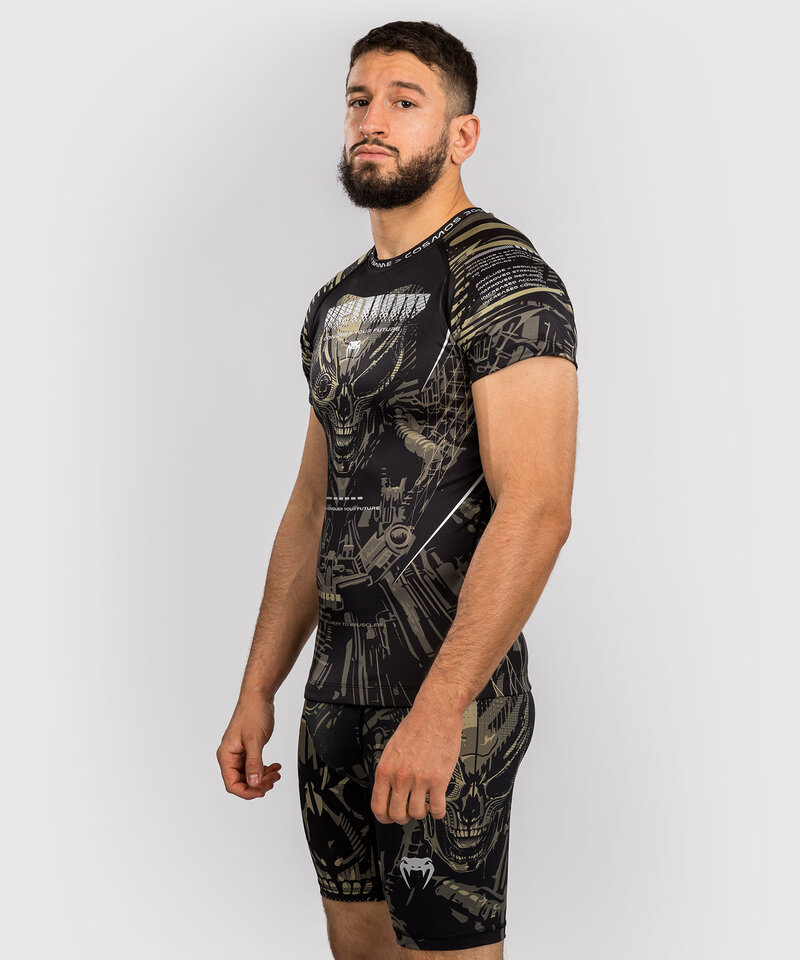 Venum Venum Invader Rash Guard Compressieshirt Zwart Zand
