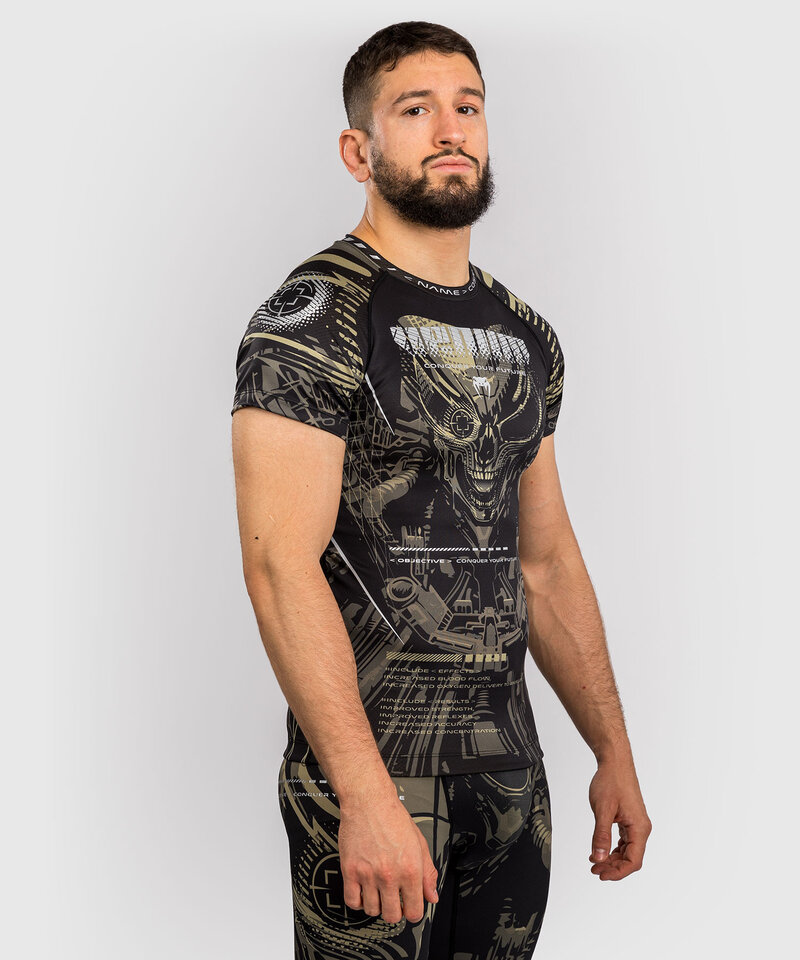 Venum Venum Invader Rash Guard Compressieshirt Zwart Zand
