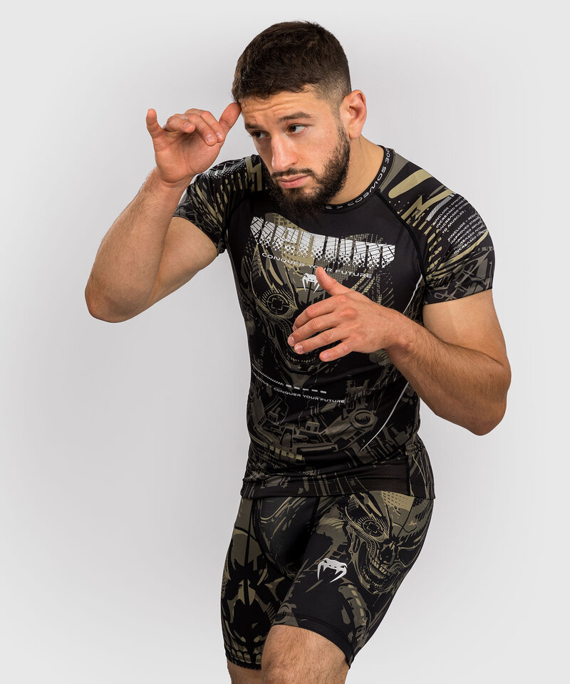 Venum Venum Invader Rash Guard Compressieshirt Zwart Zand