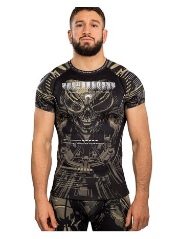 Venum Venum Invader Rash Guard Compressieshirt Zwart Zand