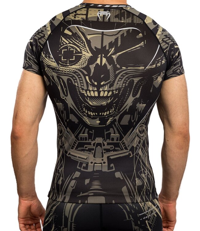 Venum Invader Rash Guard Compressieshirt Zwart Zand