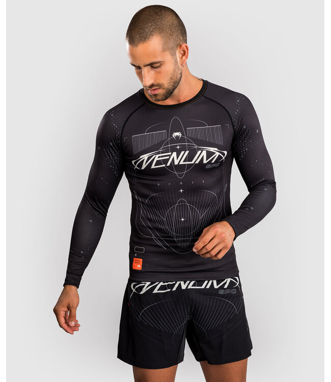 Venum Eclipse Rashguard Lange Mouwen Zwart Zand