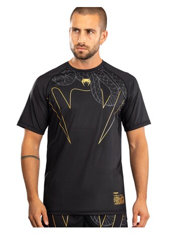 Venum Venum Serpenti Dry Tech T-Shirts Schwarz Silber Gold