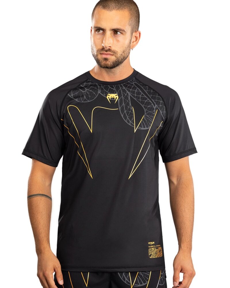 Venum Venum Serpenti Dry Tech T-Shirts Schwarz Silber Gold