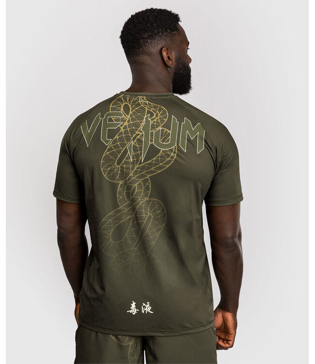 Venum Serpenti Dry Tech T-shirts Kaki Brons Ivoor