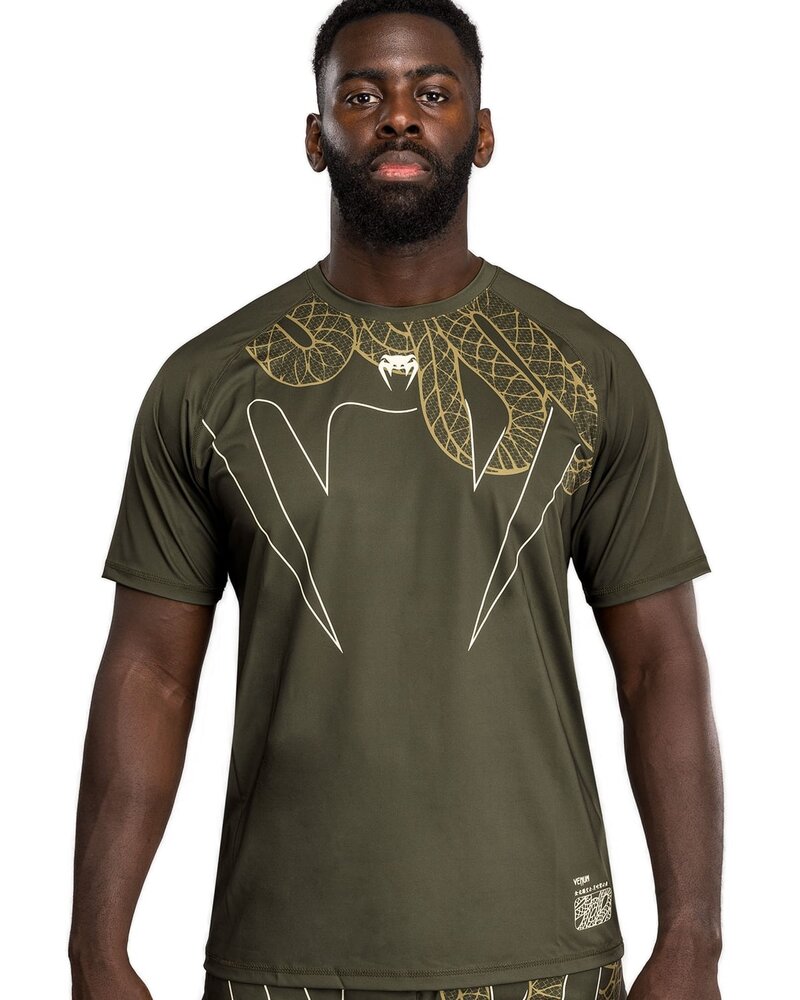 Venum Venum Serpenti Dry Tech T-shirts Kaki Brons Ivoor