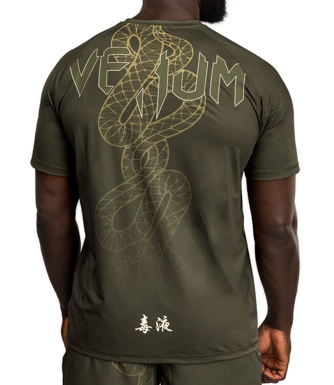 Venum Serpenti Dry Tech T-shirts Kaki Brons Ivoor