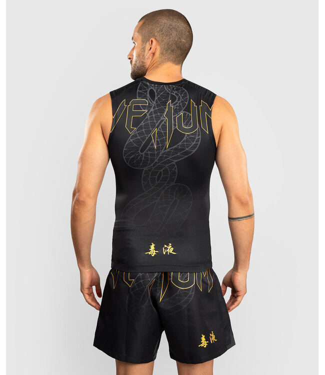 Venum Serpenti Ärmelloser Rashguard Schwarz Silber Gold