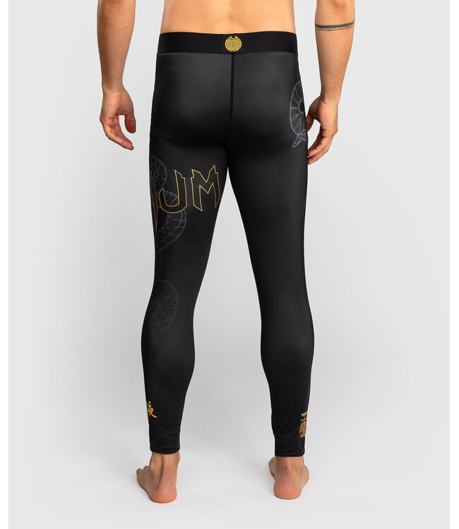 Venum Serpenti Sports Leggings Spats Black Silver Gold
