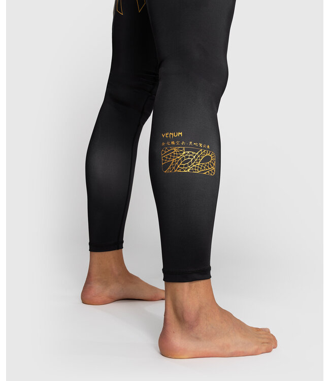 Venum Serpenti Sport Leggings Spats Schwarz Silber Gold