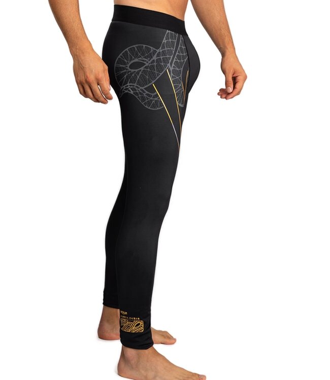 Venum Serpenti Sport Leggings Spats Schwarz Silber Gold
