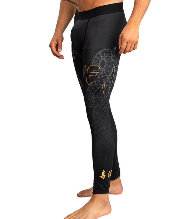 Venum Serpenti Sport Leggings Spats Schwarz Silber Gold