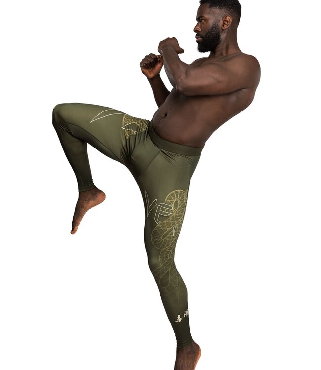 Venum Serpenti Sportlegging Spats Kaki Bronze Elfenbein
