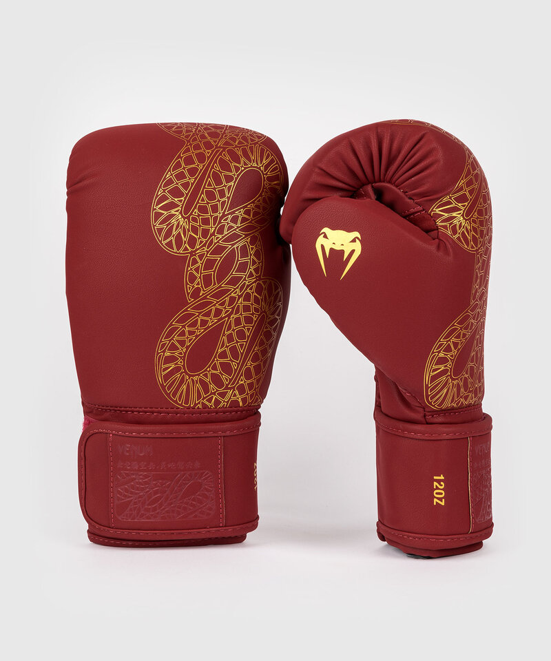 Venum Venum Serpenti Boxing Gloves Burgundy Gold