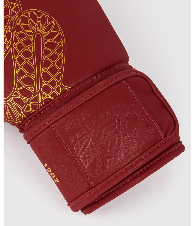 Venum Serpenti Boxhandschuhe Burgunder Rot Gold