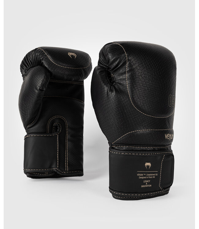 Venum Impact Evo Scales Boxing Gloves Black