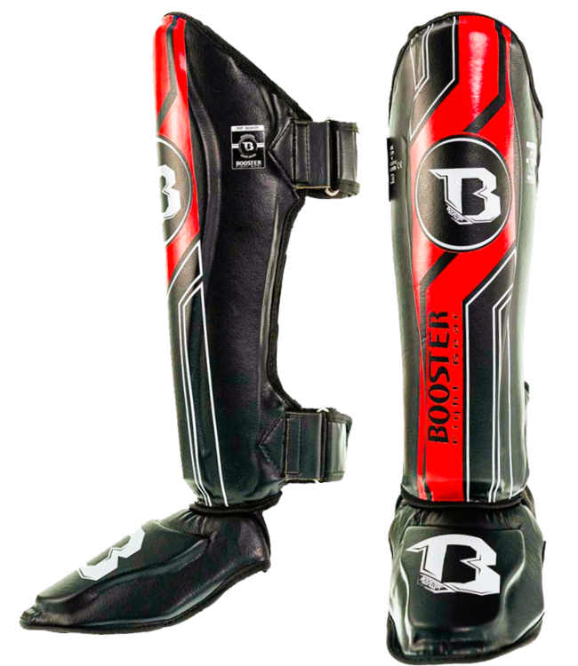 Booster Shinguards Kickboxing Pro Range BSG V9 Black Red