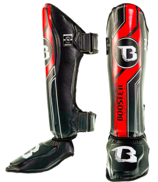 Booster Booster Schienbeinschützer Kickboxen Pro Range BSG V9 Schwarz Rot