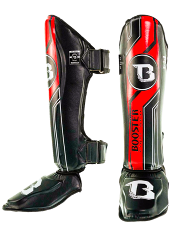 Booster Booster Kickboks Scheenbeschermers Pro Range BSG V9 Zwart Rood
