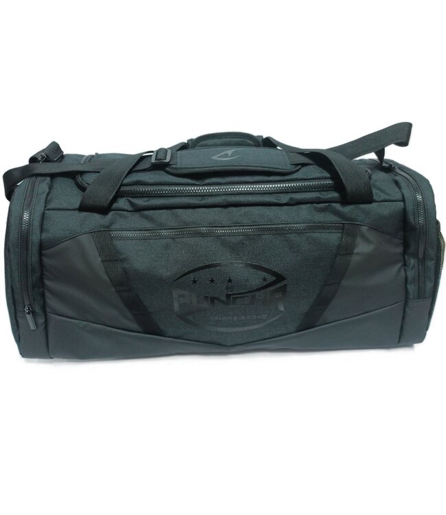 PunchR No Limits Duffel Sporttas 40L – Zwart/Zwart – Voor Kickboksen & Kinderen