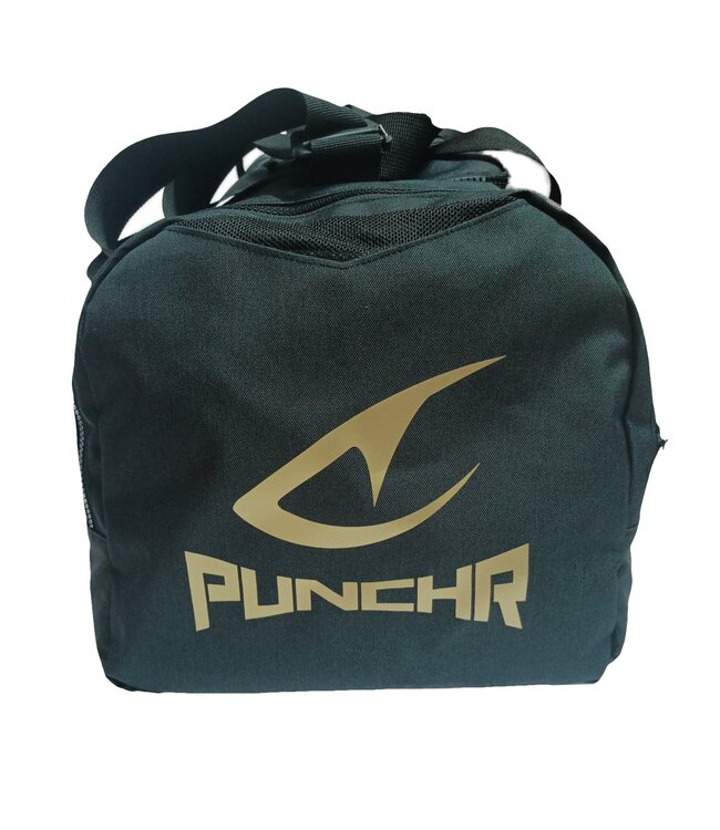 PunchR No Limits Duffel Sporttas 40L – Zwart/Goud – Voor Kickboksen & Kinderen