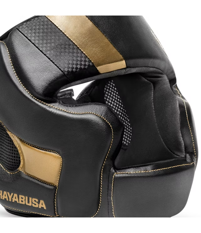 Hayabusa T3 Kopfschutz Schwarz Gold | Sparring Boxen & MMA