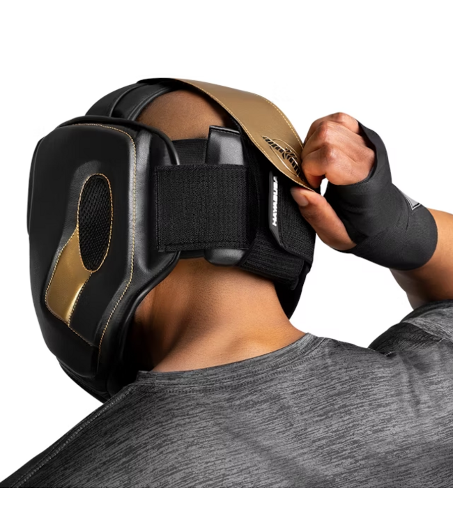Hayabusa T3 Kopfschutz Headgear Schwarz Gold
