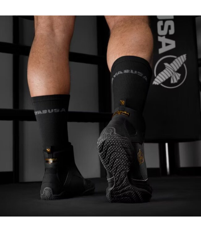 Hayabusa Pro Boxschuhe Schwarz – Leichte Mid‑Cut Boxschuhe mit Grip, Stabilität & Atmungsaktivem Mesh