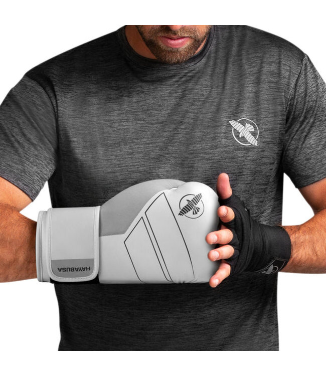 Hayabusa S4 Leder-Boxhandschuhe Weiß