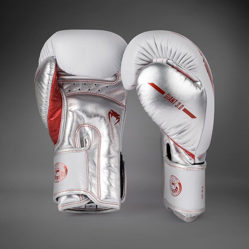 Venum Venum Boxing Gloves Giant 3.0 Leather White Red Silver
